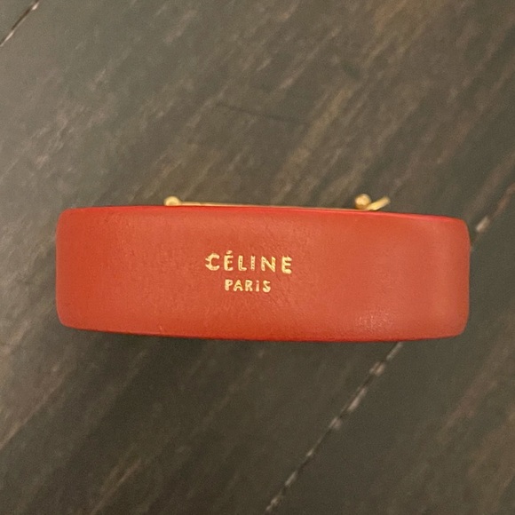 Celine Red Leather Wrap Bracelet - Picture 4 of 7